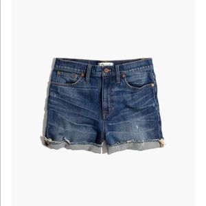 Madewell high rise denim shorts